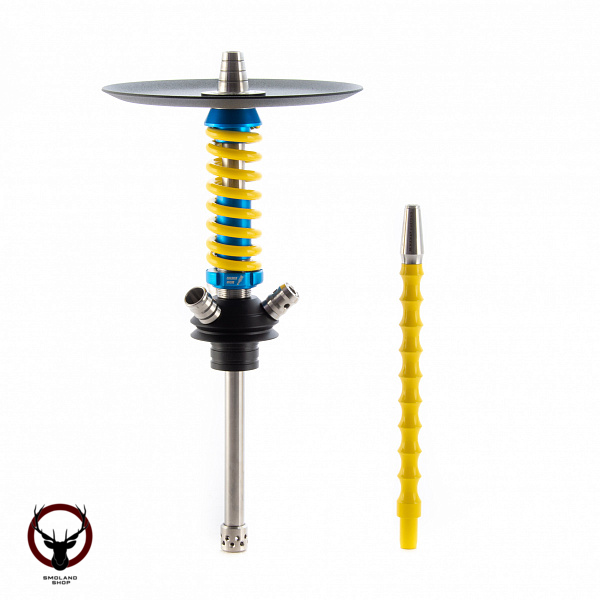 Кальян MAMAY CUSTOMS Coilover Micro сине-жёлтый (без колбы) (гр. Котофаки)