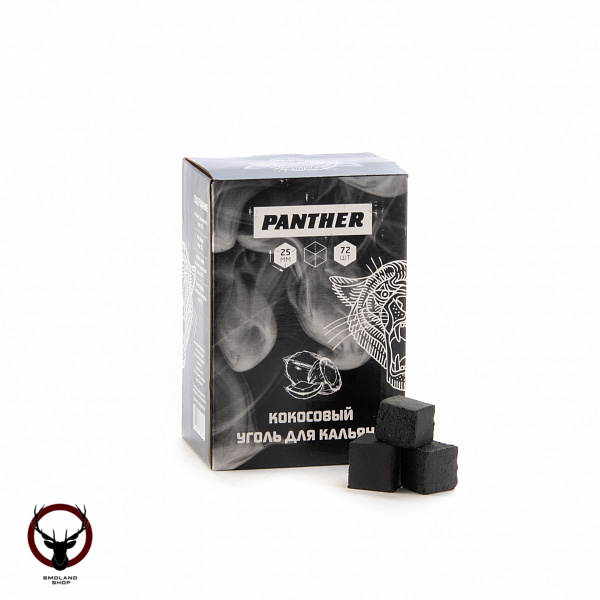 Уголь кокосовый Panther 72 шт (25 мм)