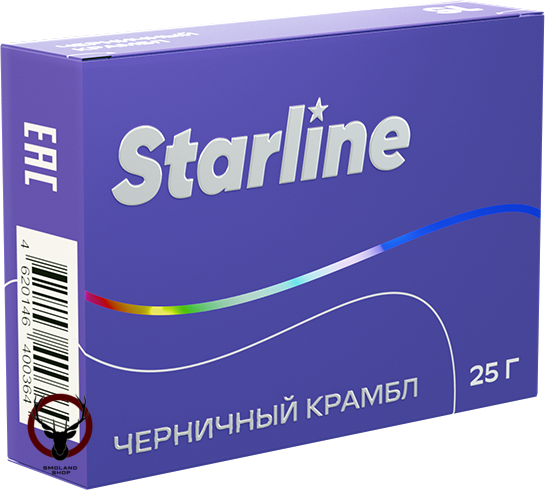 Табак для кальяна Starline "Старлайн" (Черничный крамбл), 25 г