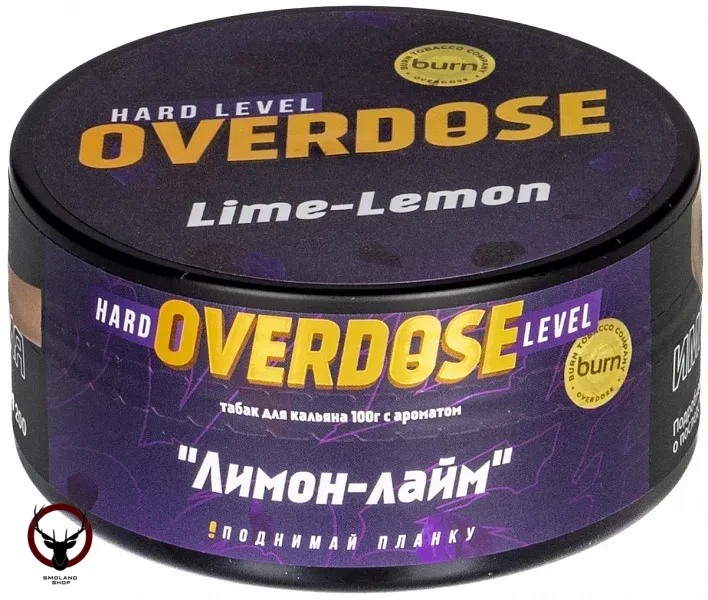 Табак для кальяна Overdose Lime-Lemon 100гр