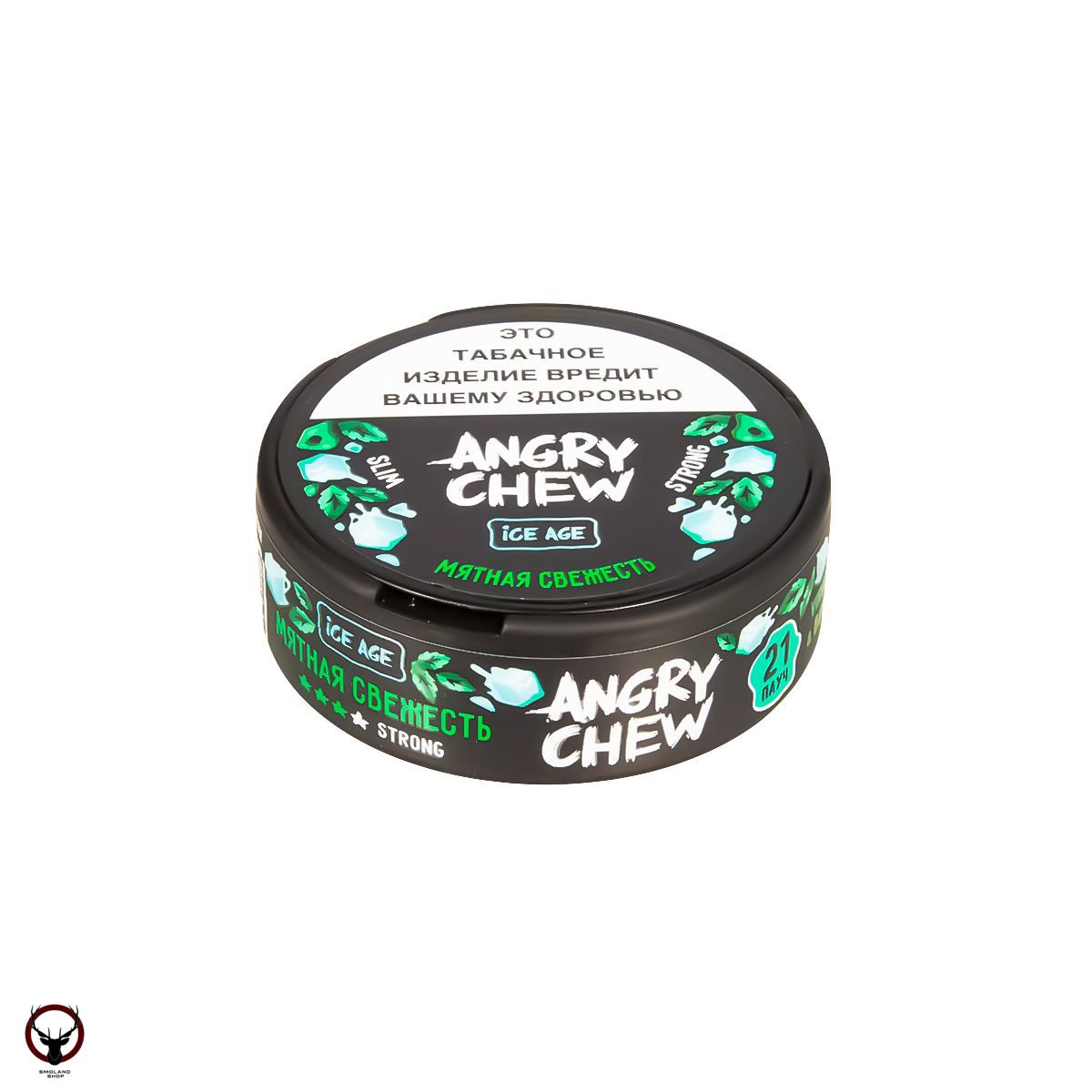 Табак жевательный Angry Chew Slim Strong Мятная свежесть МРК