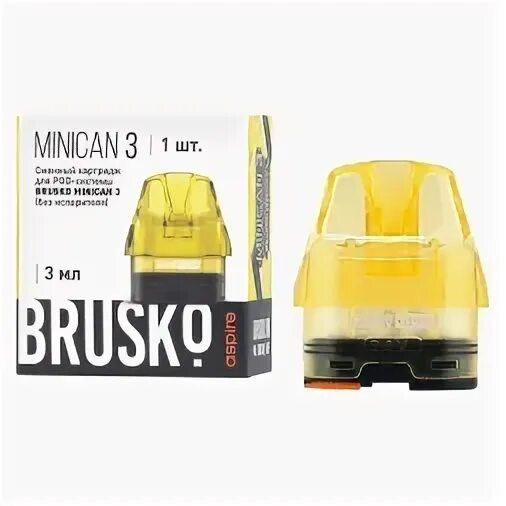 Сменный Картридж Brusko Minican 3 (без испарителя) 3 мл - Желтый (1 шт.)